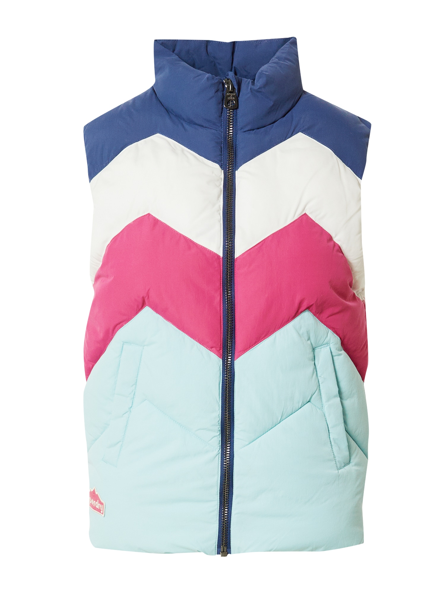 Superdry Brezrokavnik  marine / azur / roza / bela