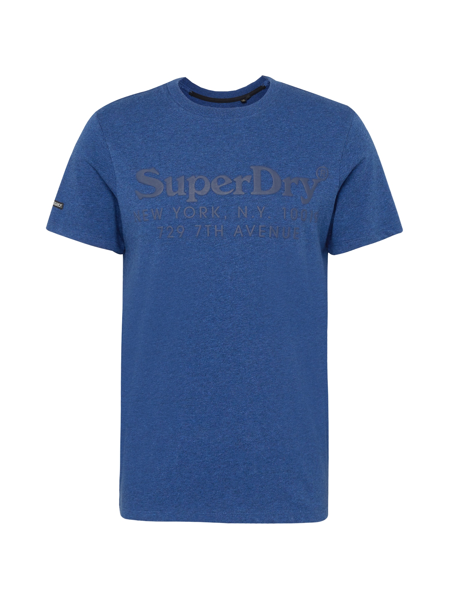 Superdry Majica  progasto modra / temno siva