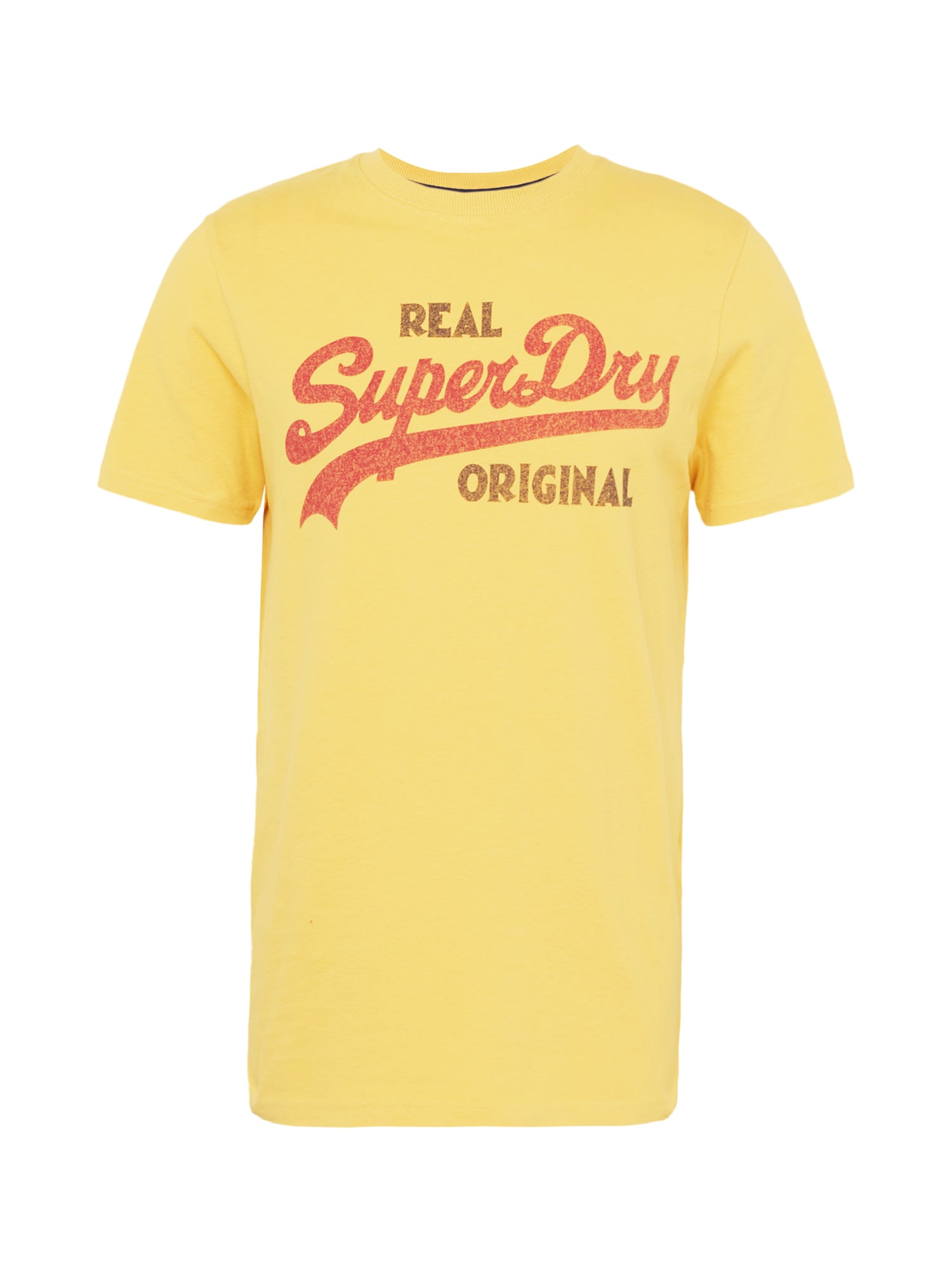 Superdry Majica  rjava / rumena / rdeča