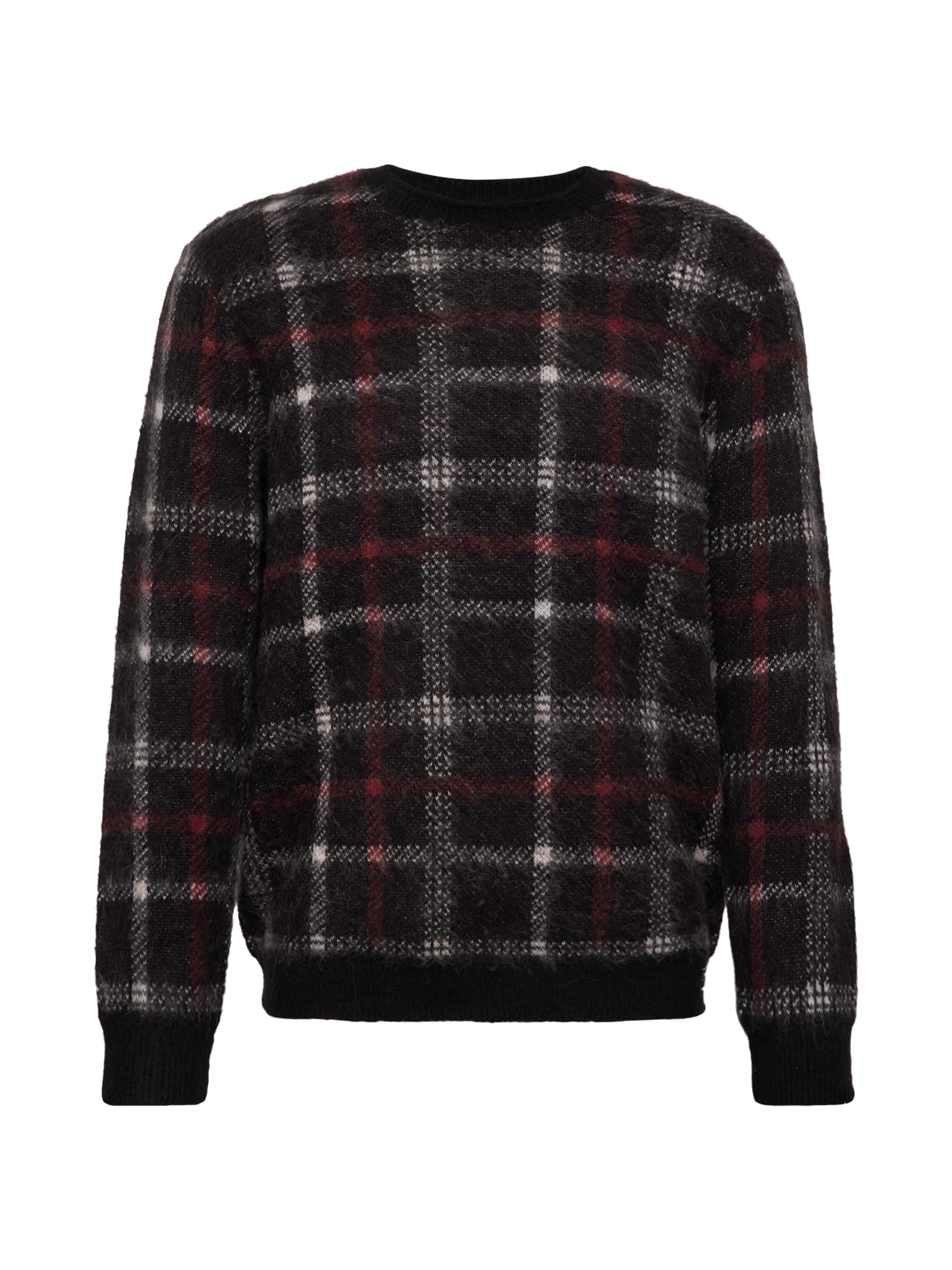 Superdry Pulover  temno rdeča / črna / bela