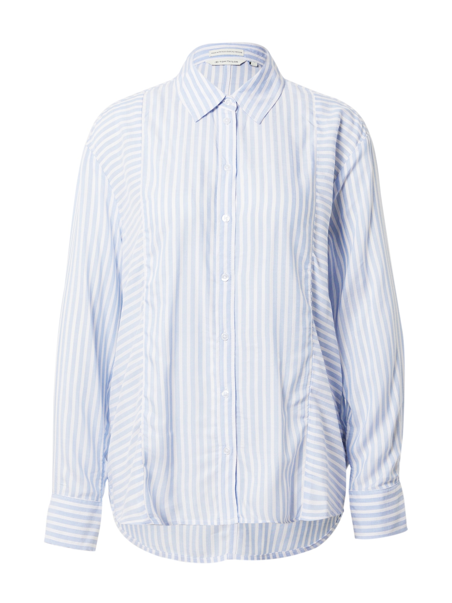 TOM TAILOR Bluza  svetlo modra / bela