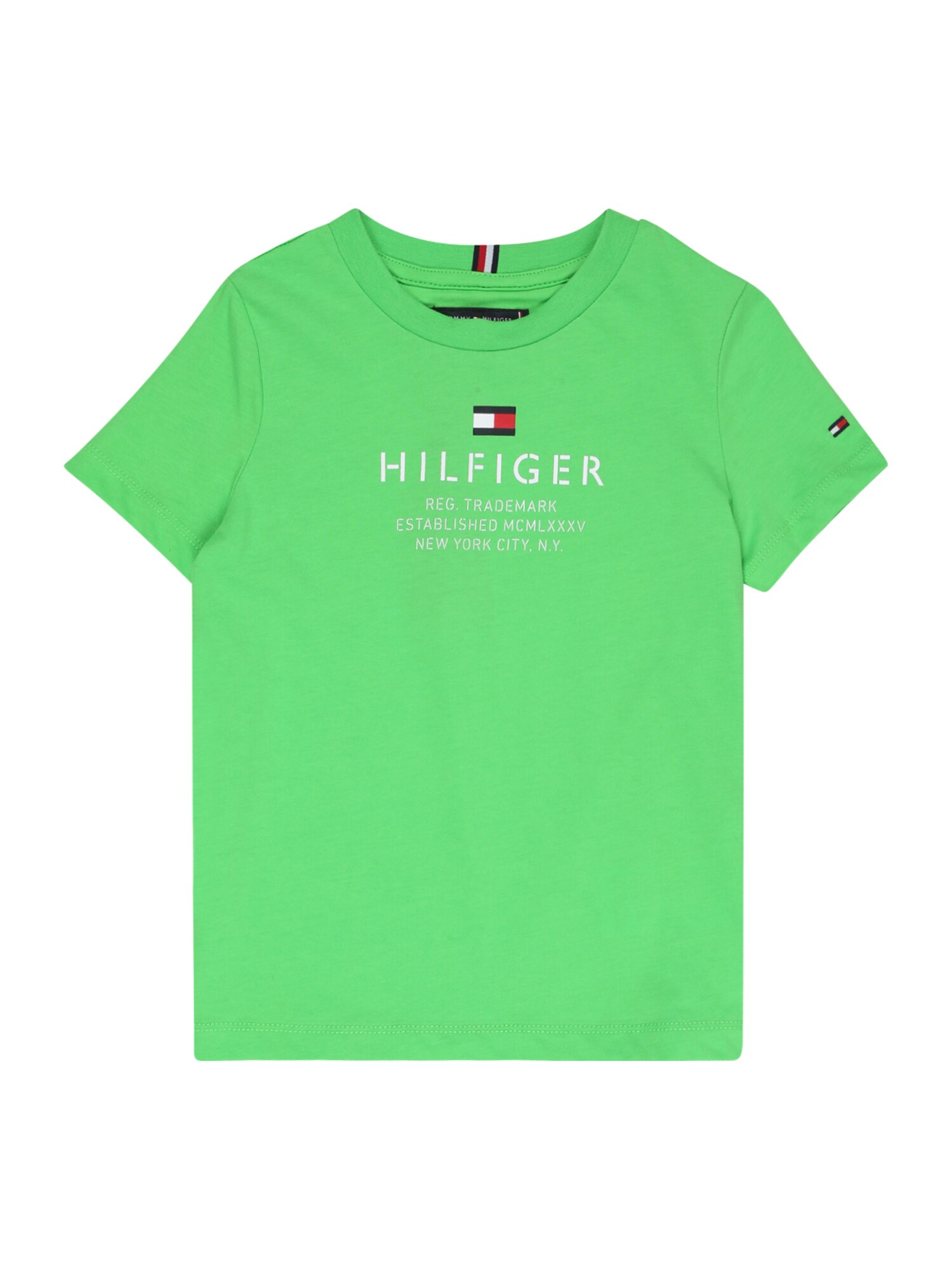 TOMMY HILFIGER Majica  marine / kivi / rdeča / bela