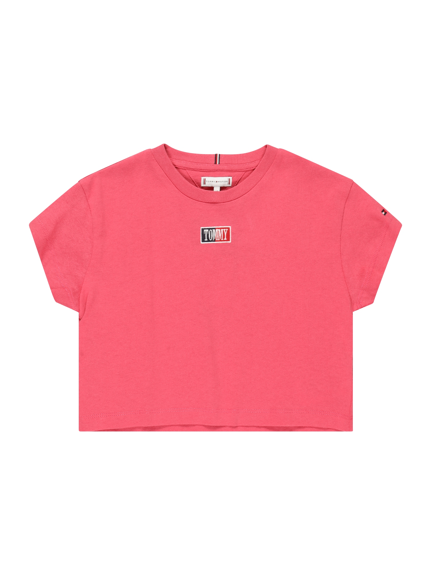 TOMMY HILFIGER Majica  mornarska / roza / rdeča / bela