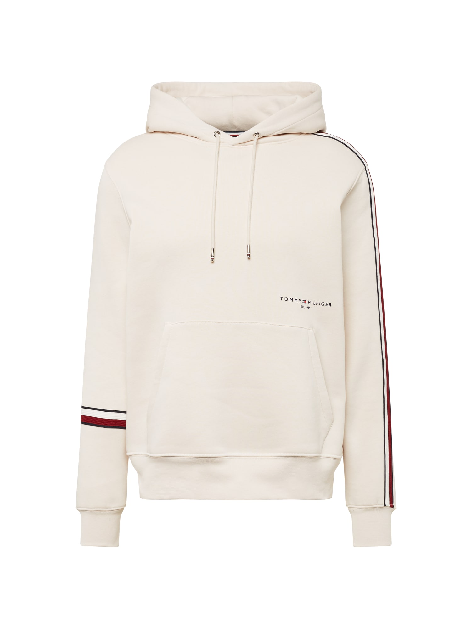TOMMY HILFIGER Majica  nočno modra / temno rdeča / volneno bela