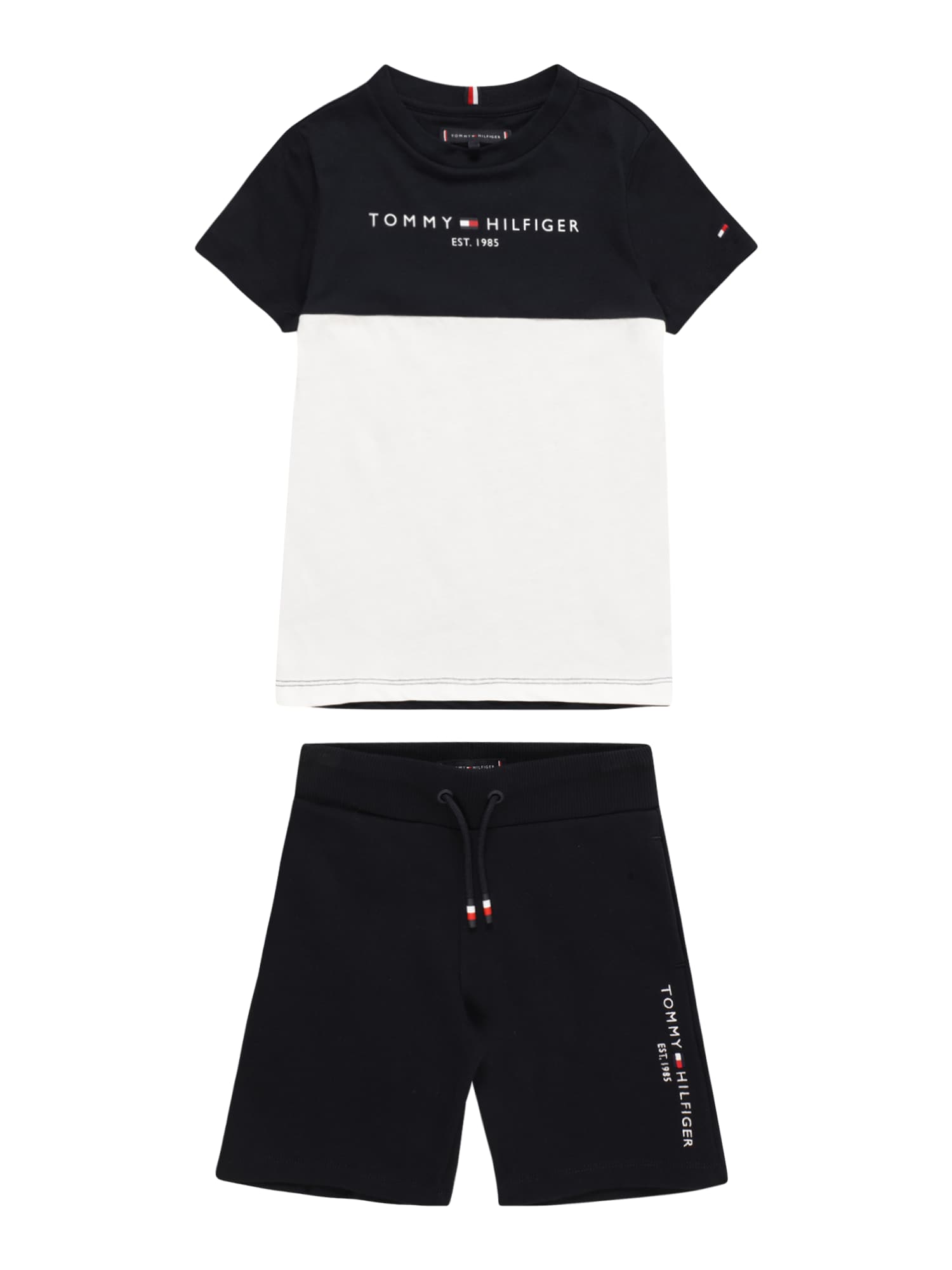 TOMMY HILFIGER Pižama  mornarska / rdeča / bela