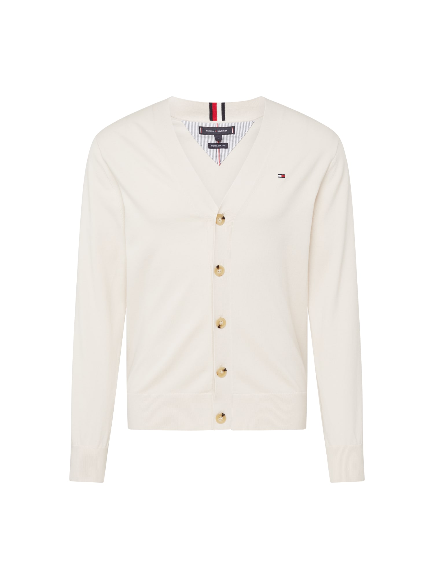 TOMMY HILFIGER Pletena jopa  volneno bela