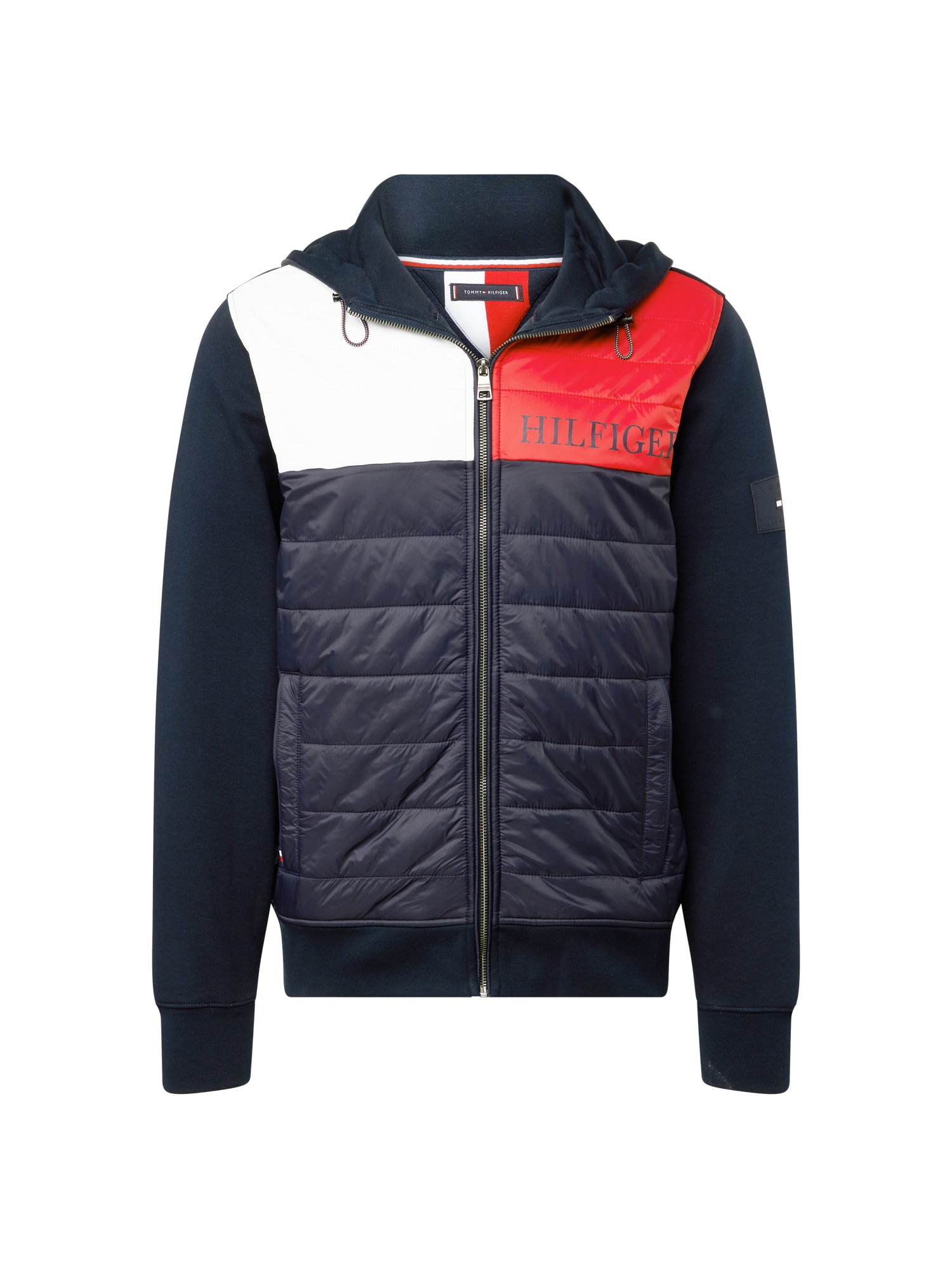 TOMMY HILFIGER Prehodna jakna  nočno modra / rdeča / bela