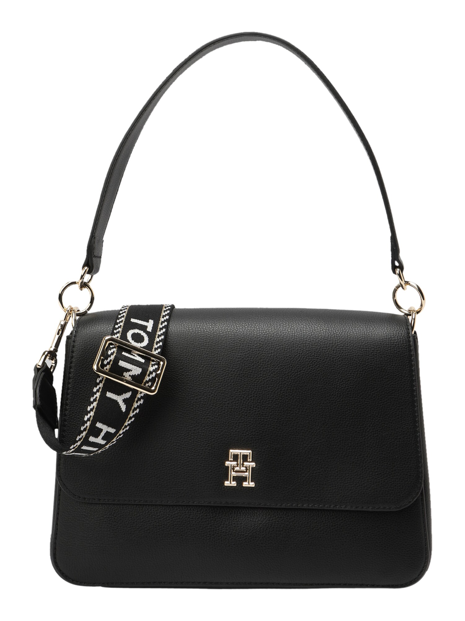 TOMMY HILFIGER Torba za čez ramo  zlata / črna / bela