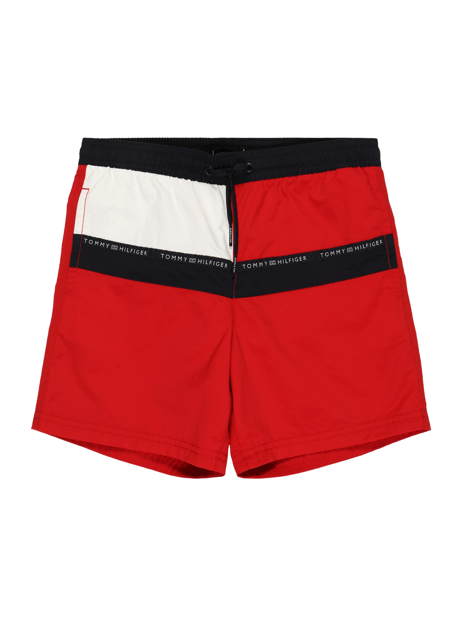 Tommy Hilfiger Underwear Kratke kopalne hlače  rdeča / črna / bela