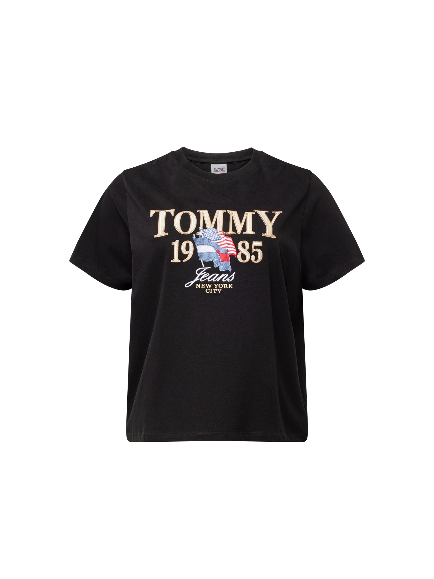 Tommy Jeans Curve Majica  svetlo modra / rdeča / črna / bela