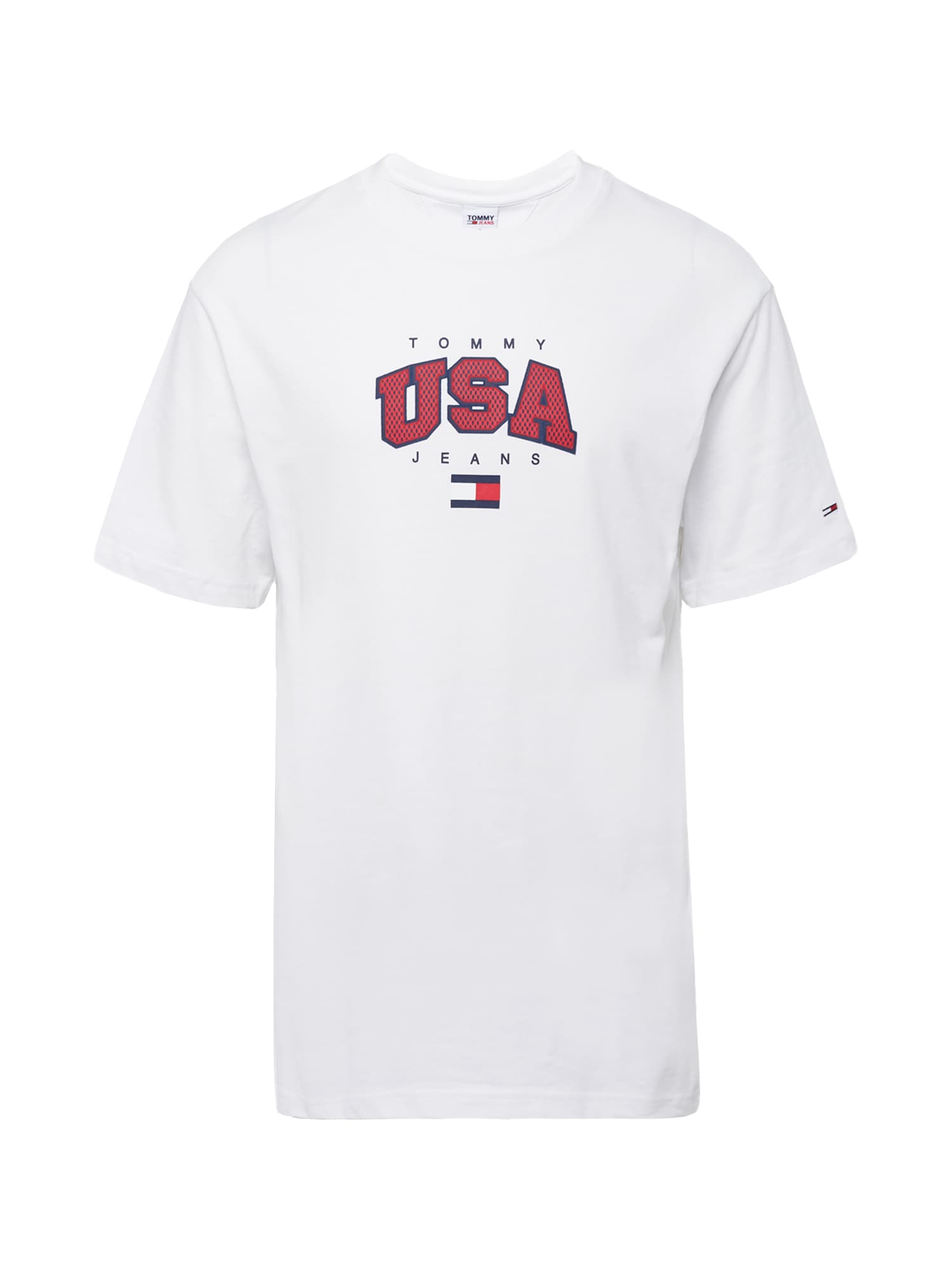 Tommy Jeans Majica  mornarska / rdeča / bela