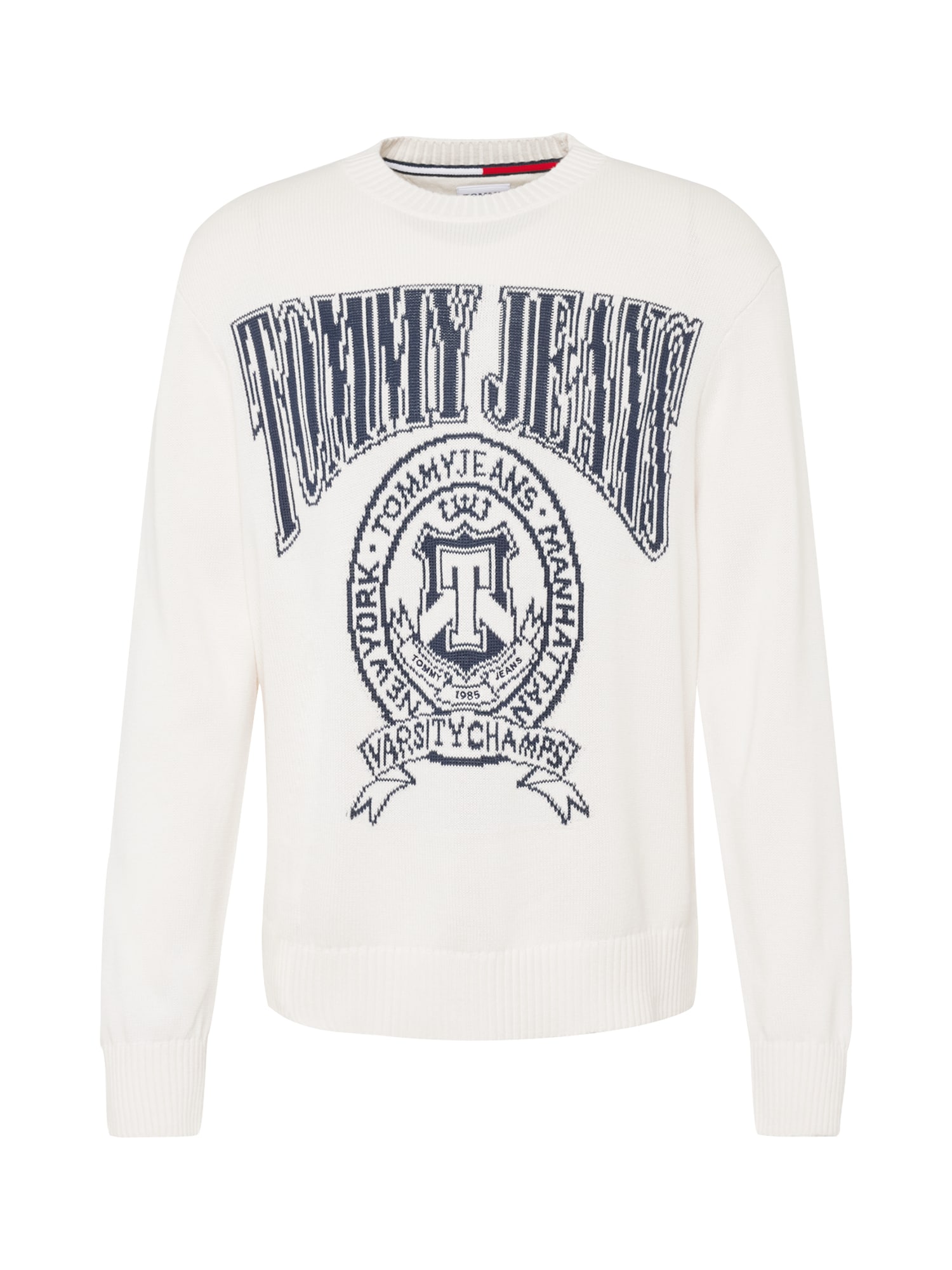 Tommy Jeans Pulover  mornarska / bela