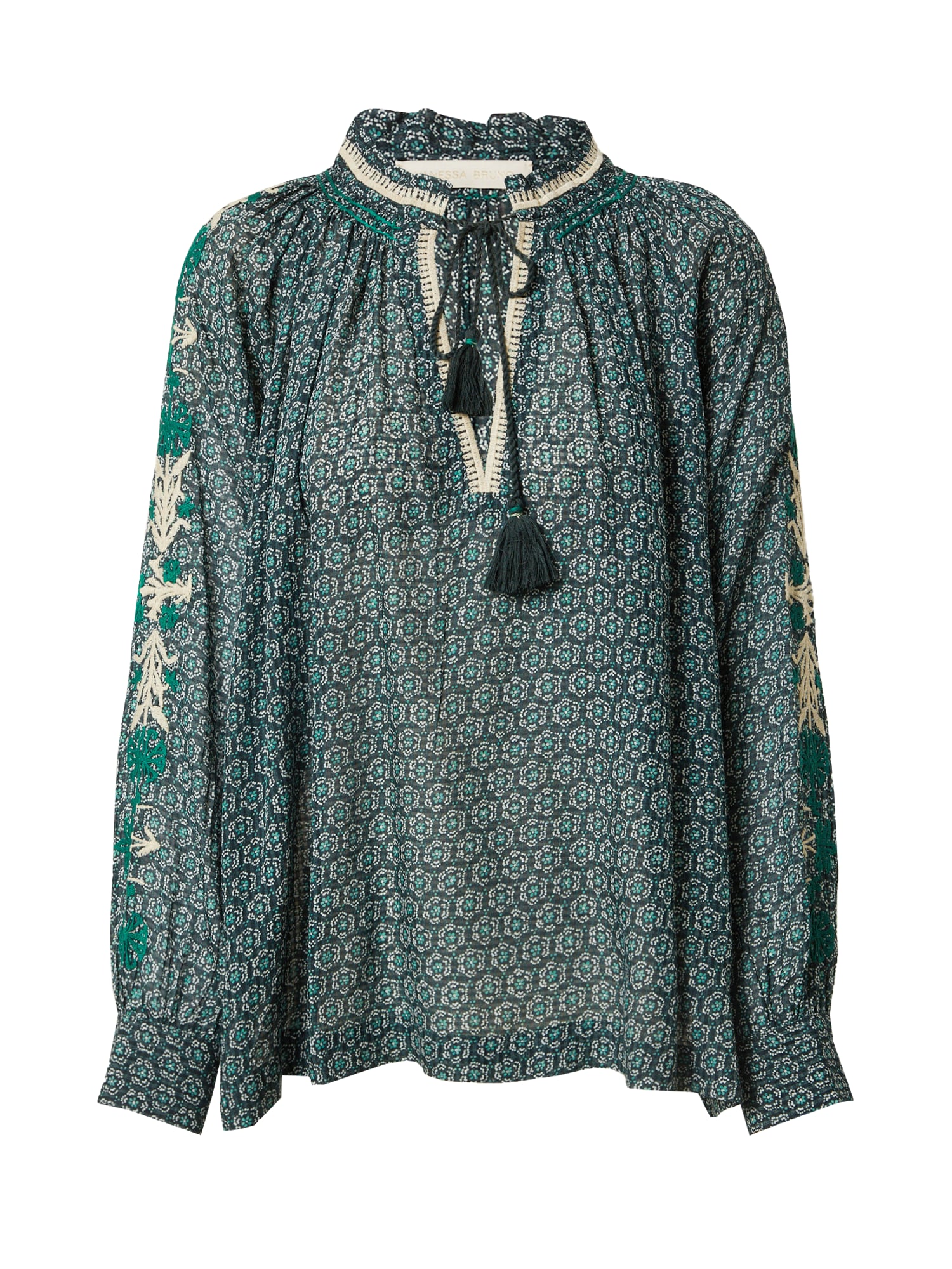 Vanessa Bruno Bluza 'ANITA'  smaragd / temno zelena / off-bela