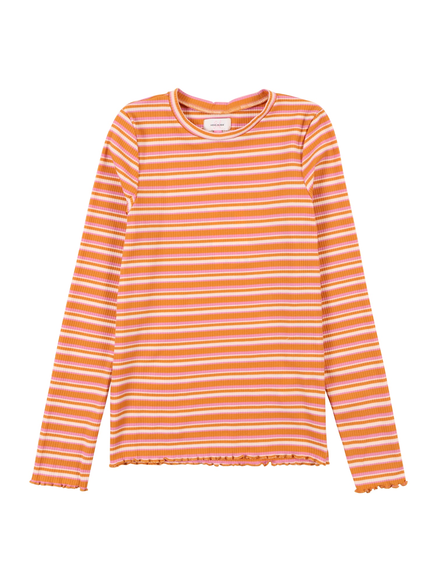 Vero Moda Girl Majica 'LU TICA'  mandarina / roza / bela