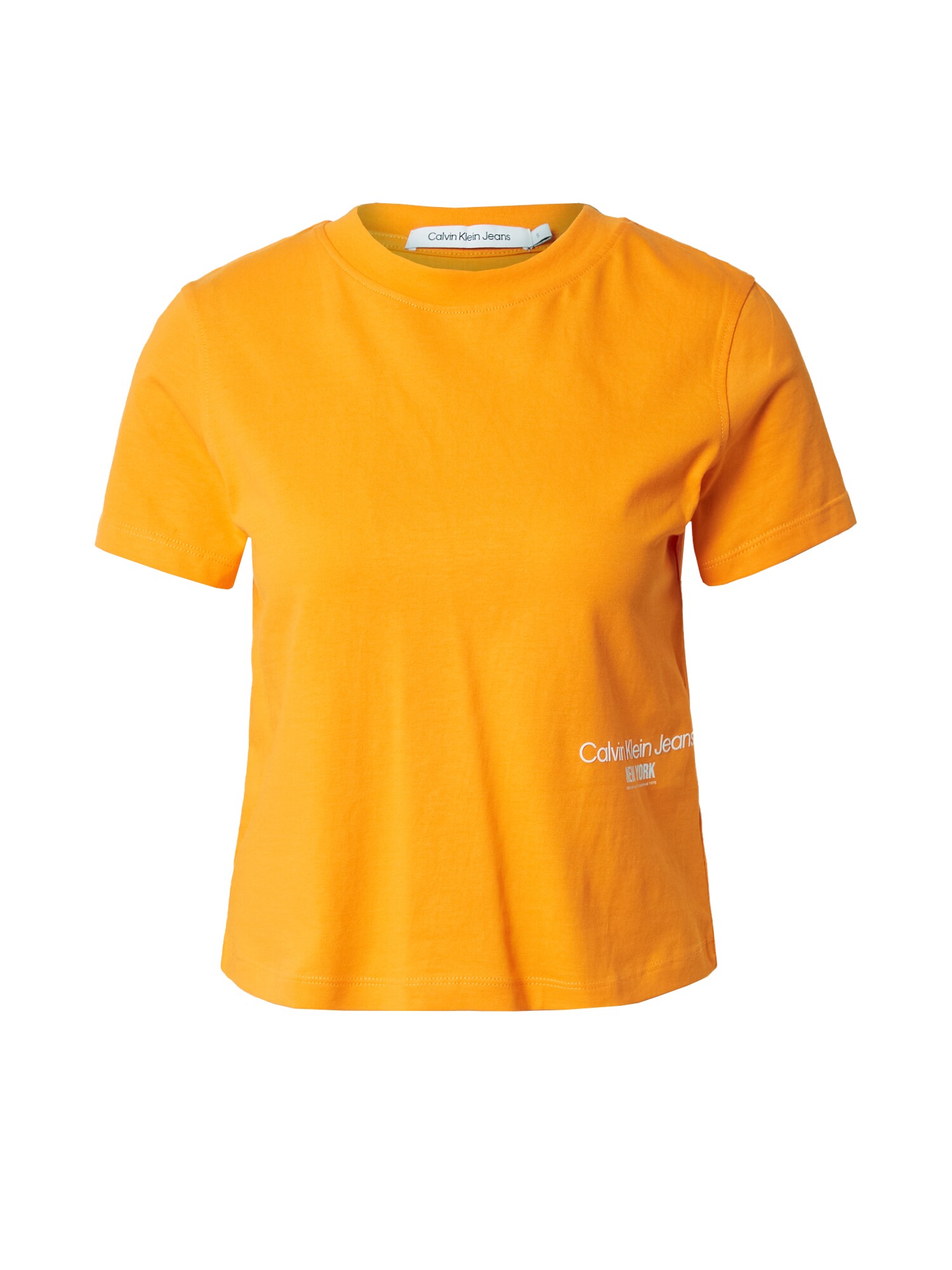 Calvin Klein Jeans Majica  oranžna / bela