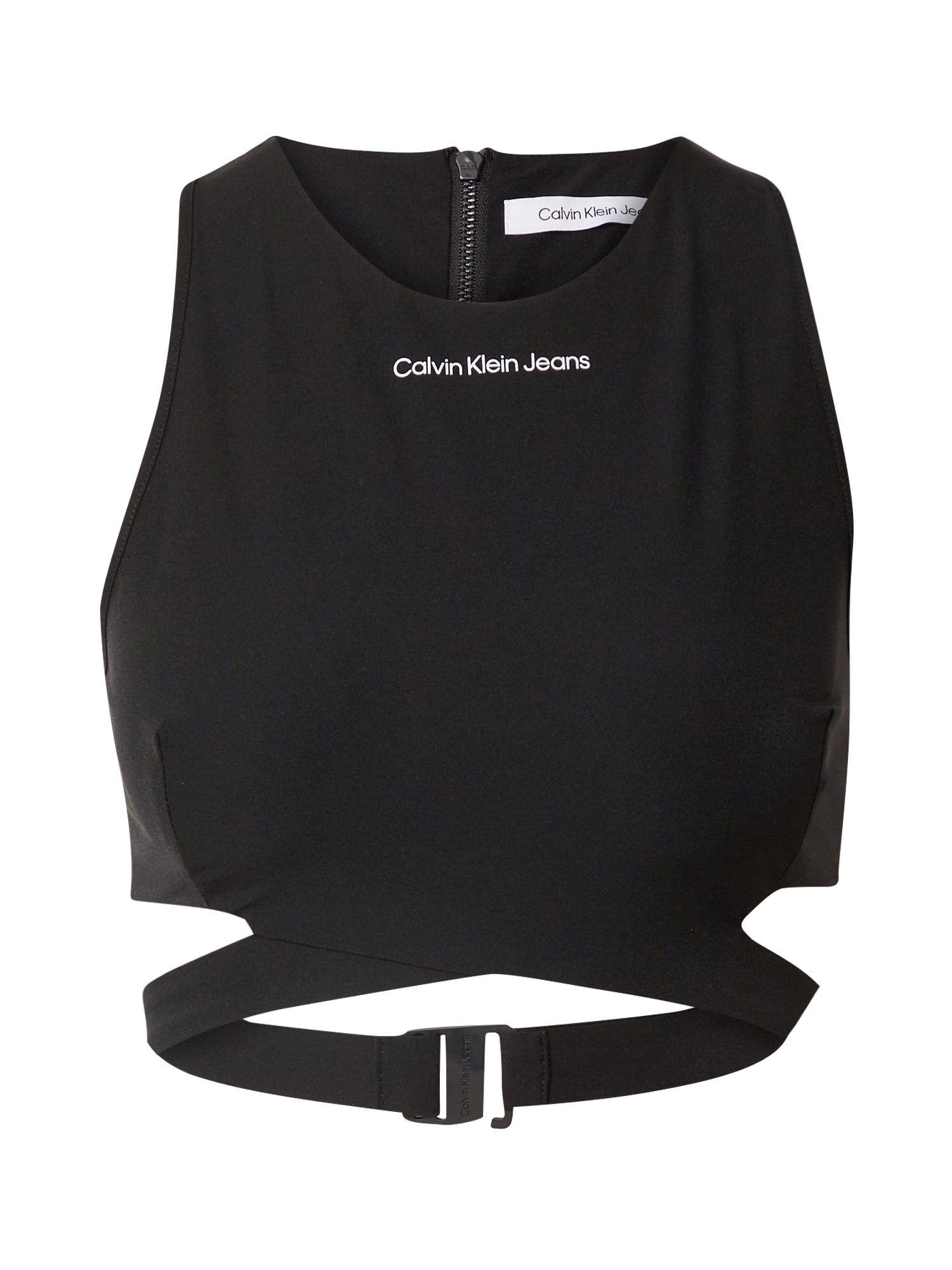 Calvin Klein Jeans Top  črna / bela