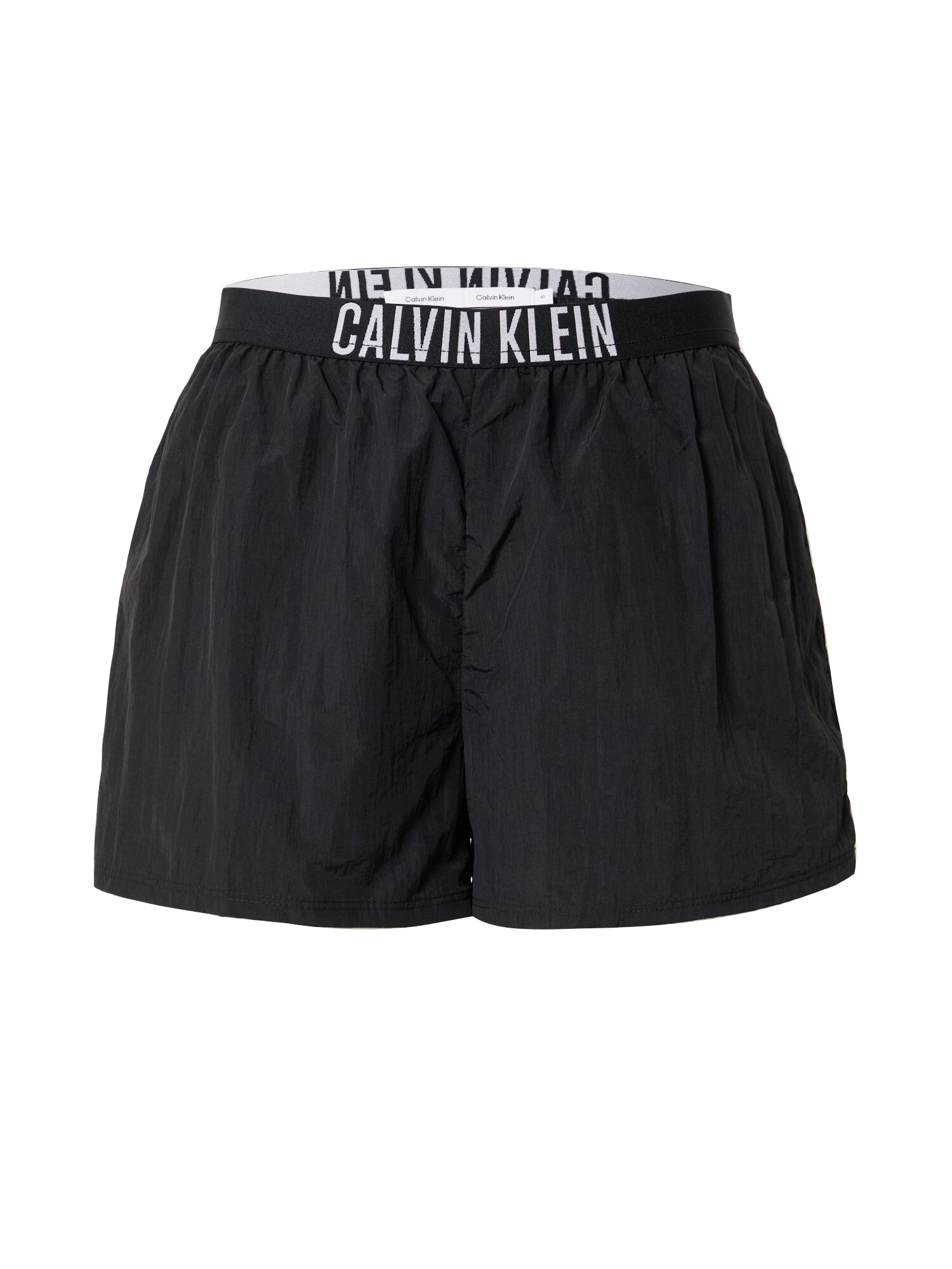 Calvin Klein Swimwear Kratke kopalne hlače  črna / bela