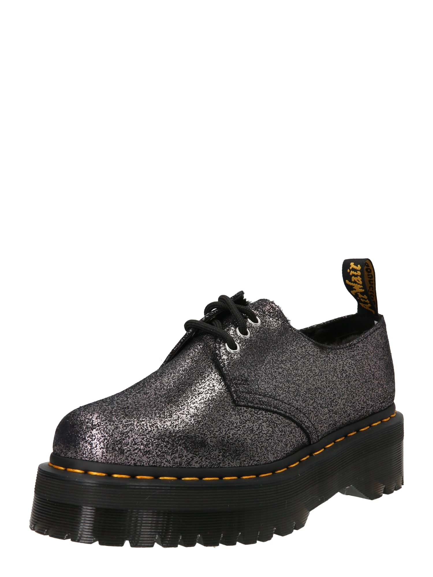 Dr. Martens Čevlji na vezalke '1461'  črna / srebrna