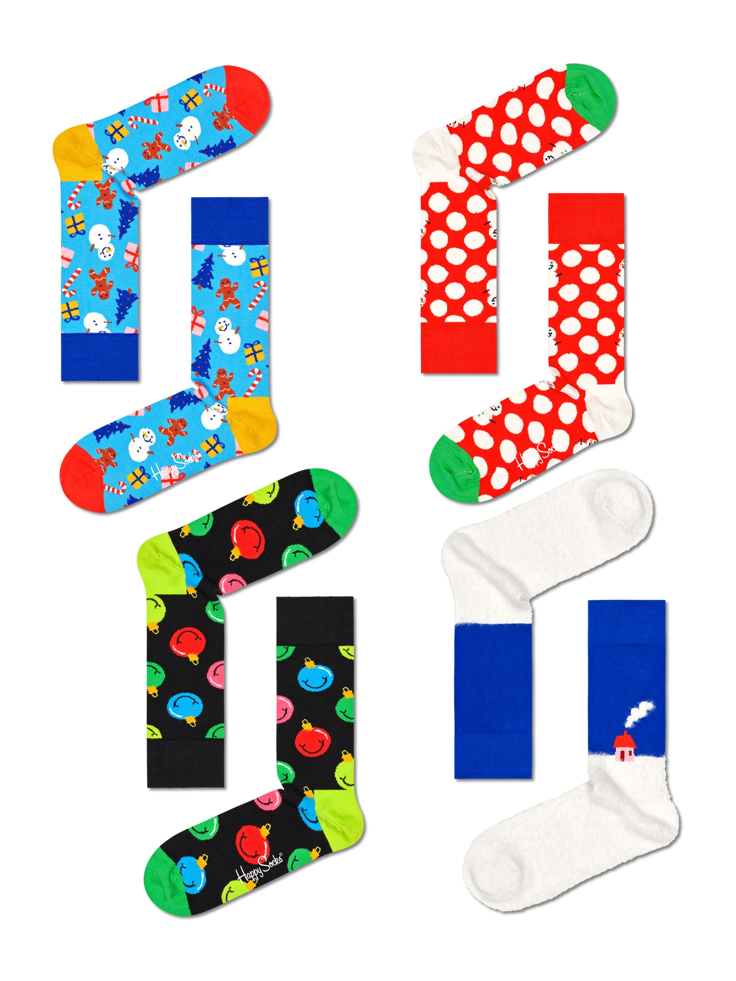 Happy Socks Nogavice  modra / rdeča / črna / bela