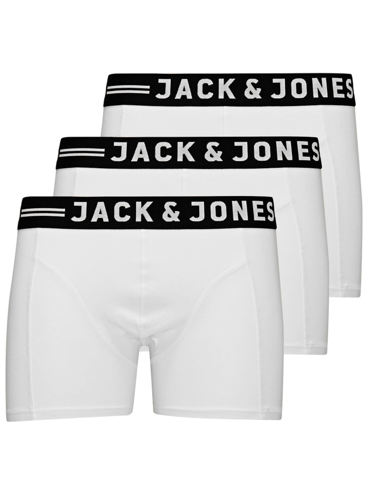 JACK & JONES Boksarice 'Sense'  črna / bela