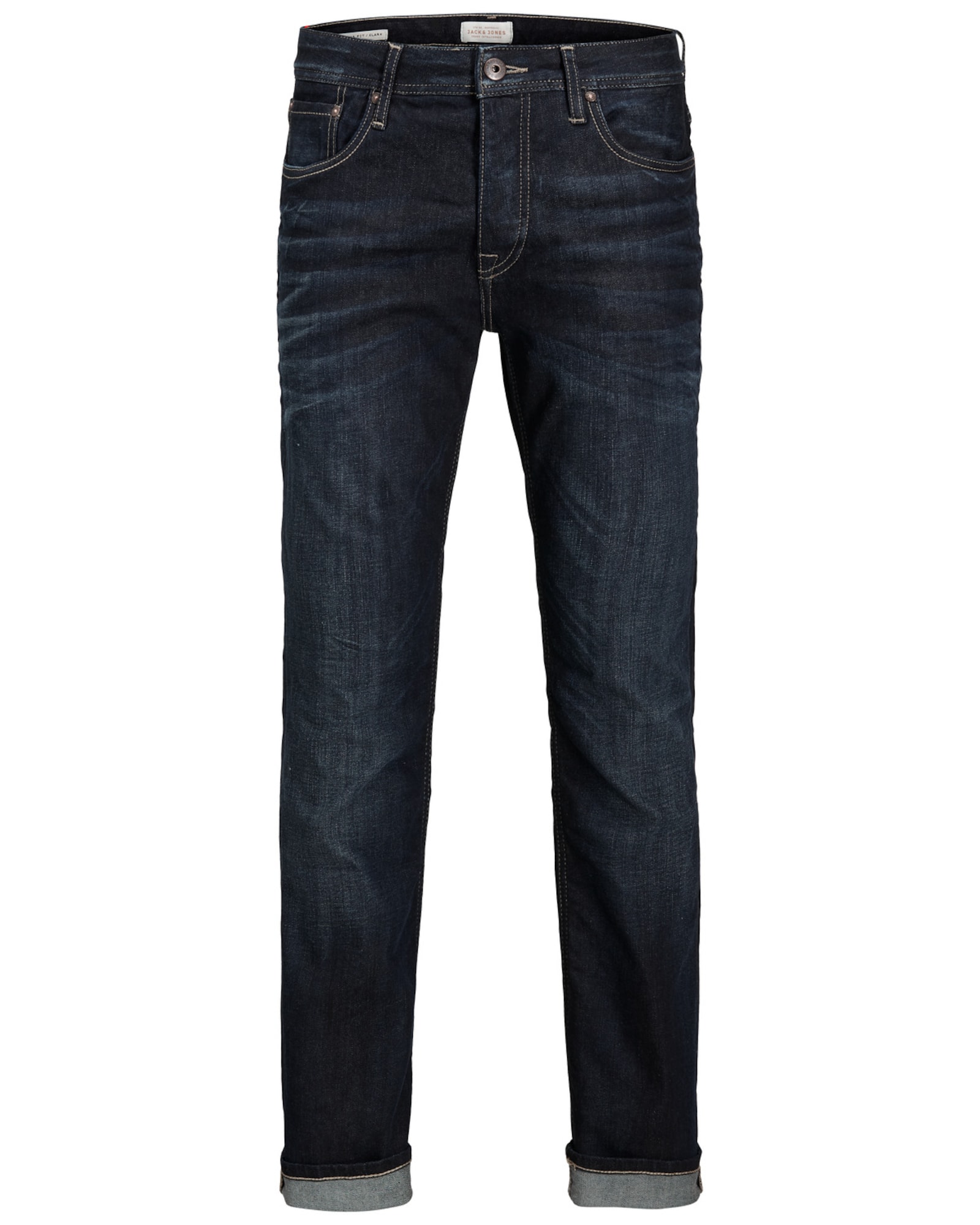 JACK & JONES Kavbojke 'Clark'  temno modra / rjava