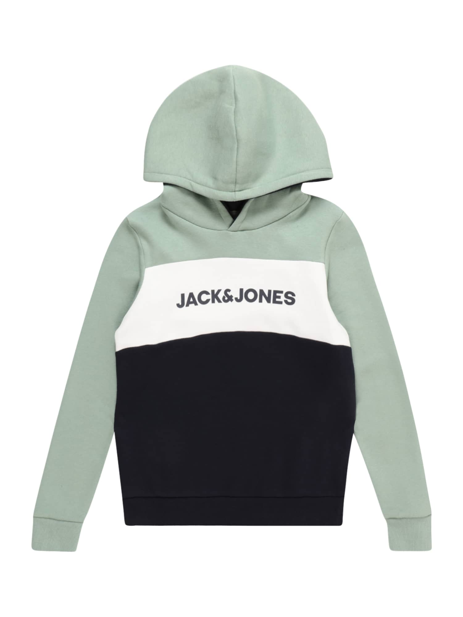 Jack & Jones Junior Majica  svetlo zelena / črna / bela