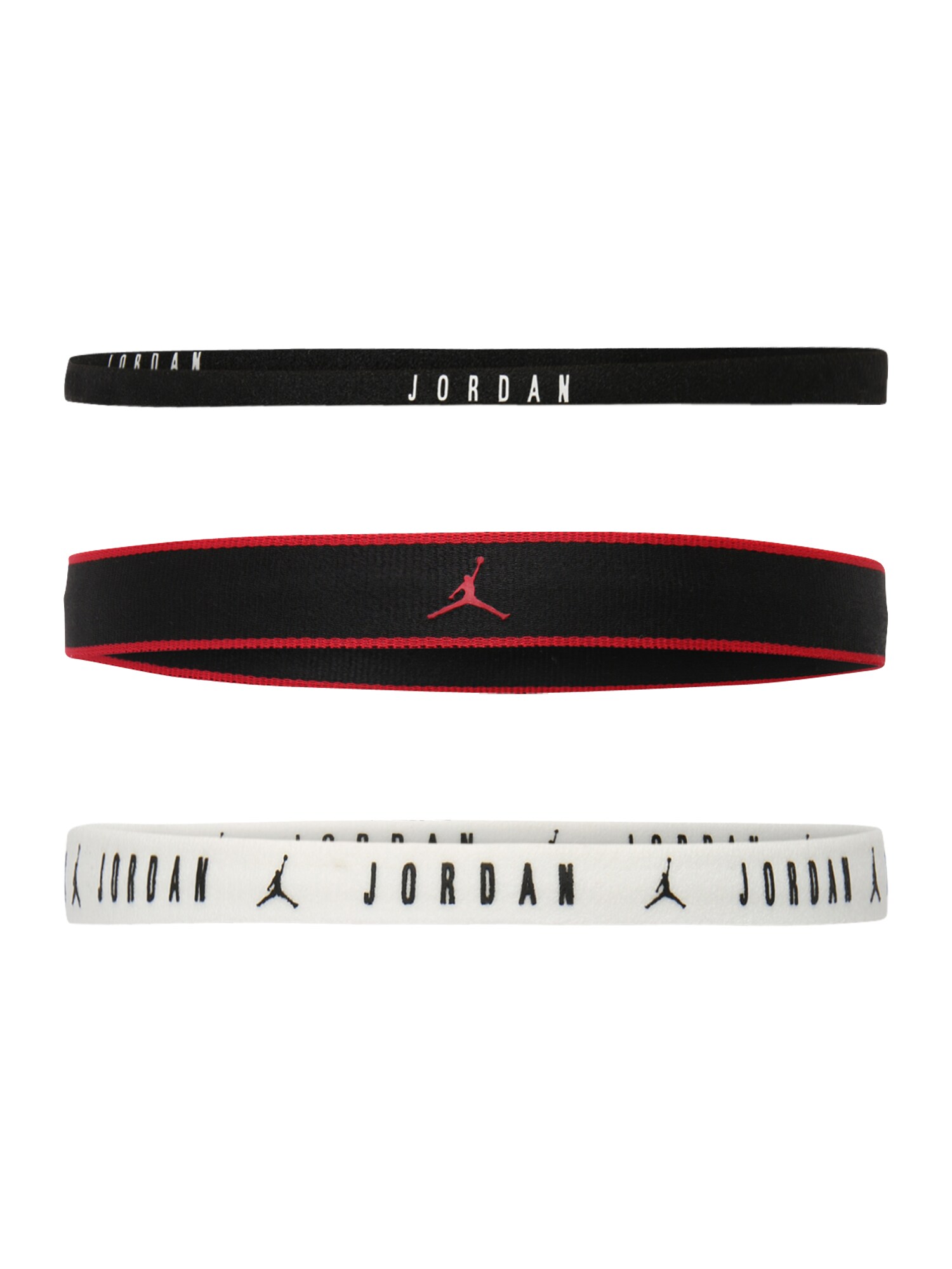 Jordan Športen trak za čelo  živo rdeča / črna / naravno bela