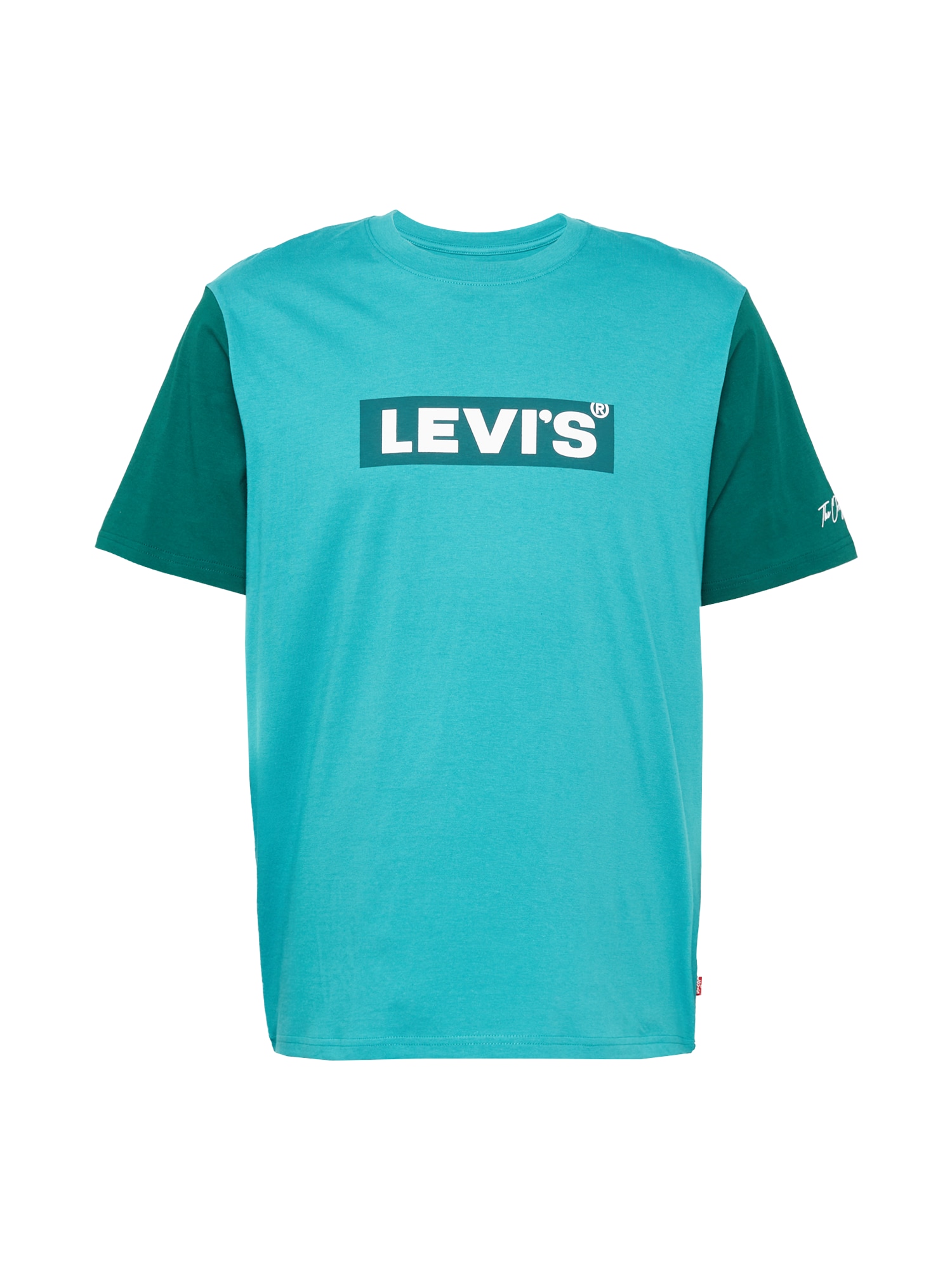 LEVI'S Majica  turkizna / smaragd / bela