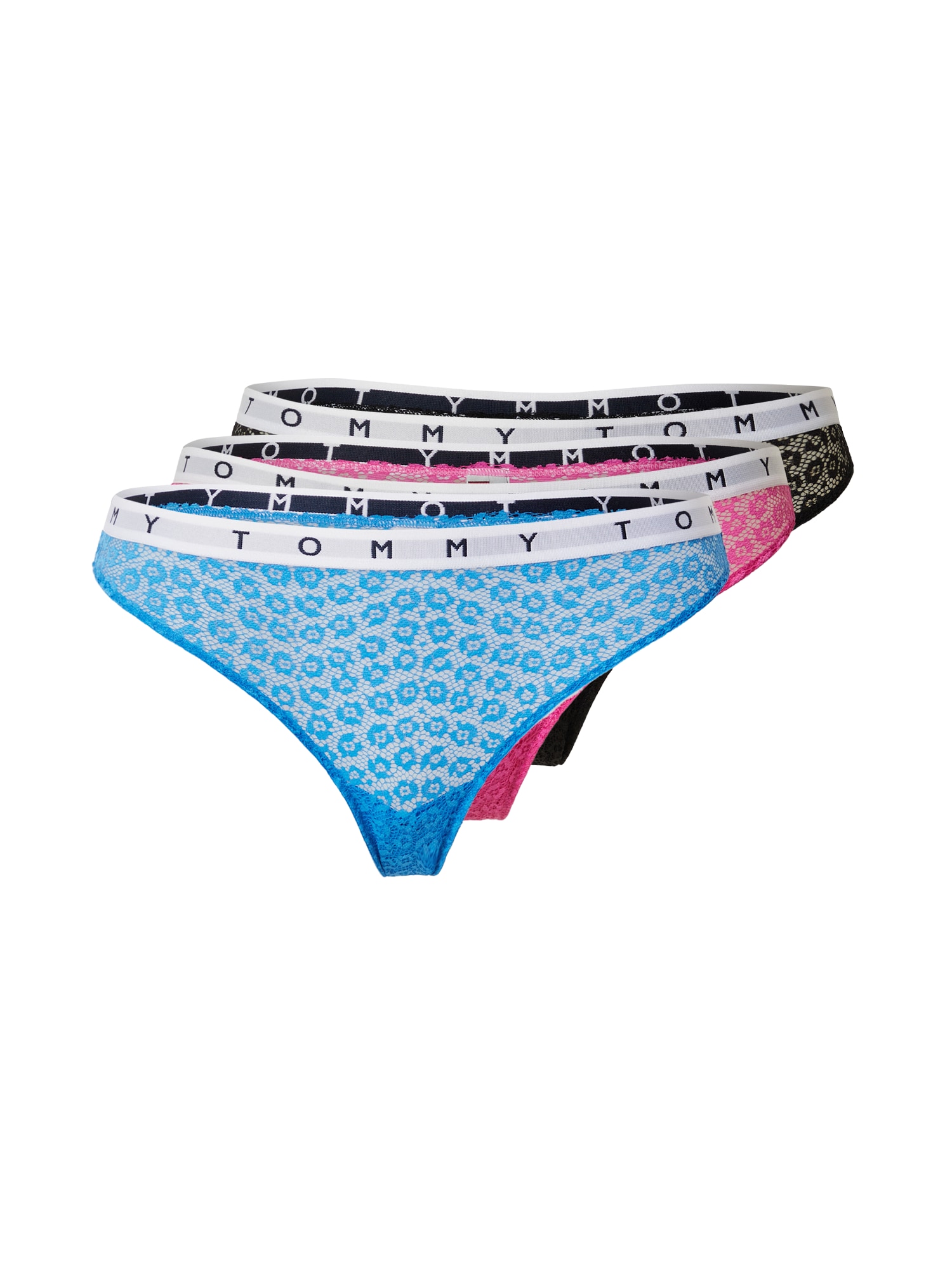 Tommy Hilfiger Underwear Tangice  modra / roza / črna / bela