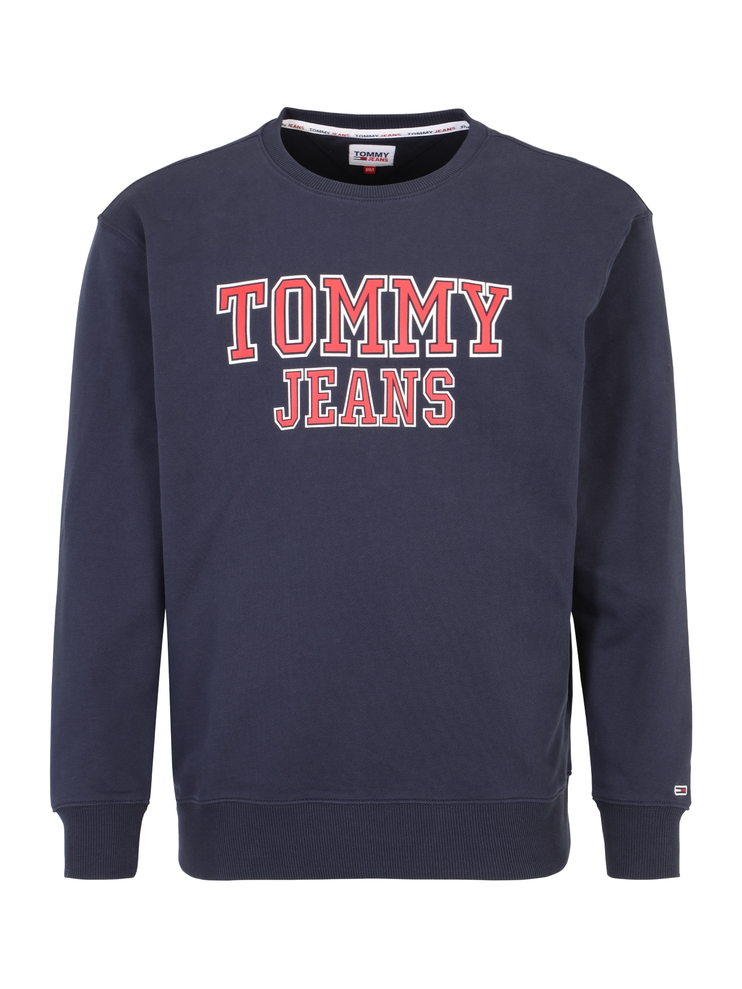 Tommy Jeans Plus Majica  mornarska / rdeča / bela